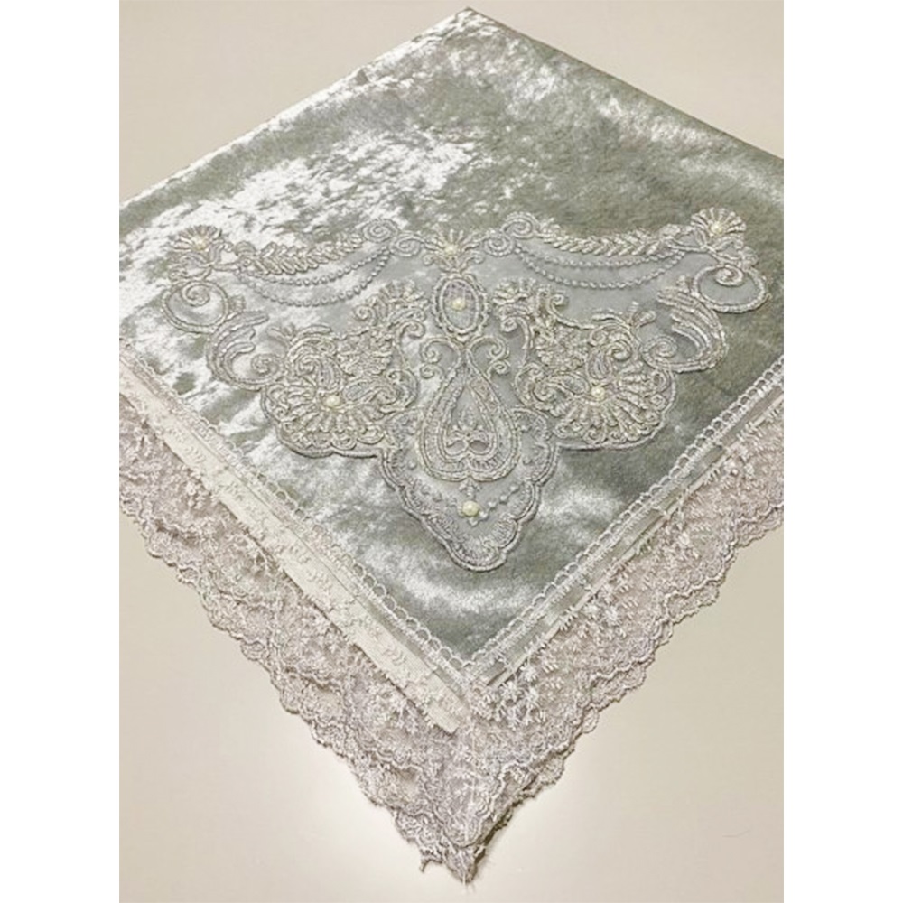 Kasso Home Krc2331 Kadife Fransız Köşe Nakışlı Bohça