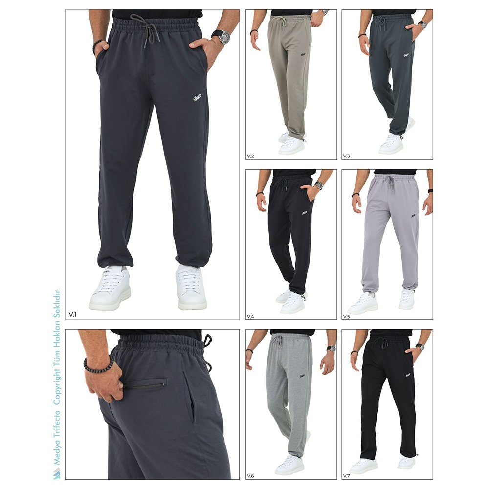 Atrax E-724 Erkek Kompak Baggy Stwd Nakışlı Dar Paça Eşofman Alt S-2XL