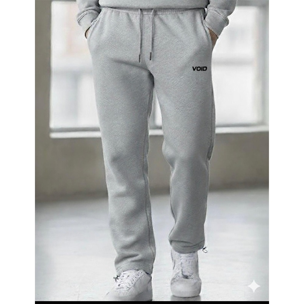 BLR 19910 Erkek 3 İp Bagy Voıd Nakışlı Flato Fermuarlı Paça Stoperli Eşofman Alt S-2XL