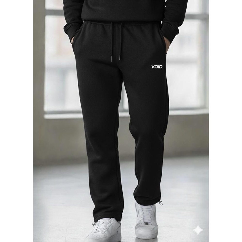 BLR 19910 Erkek 3 İp Bagy Voıd Nakışlı Flato Fermuarlı Paça Stoperli Eşofman Alt S-2XL