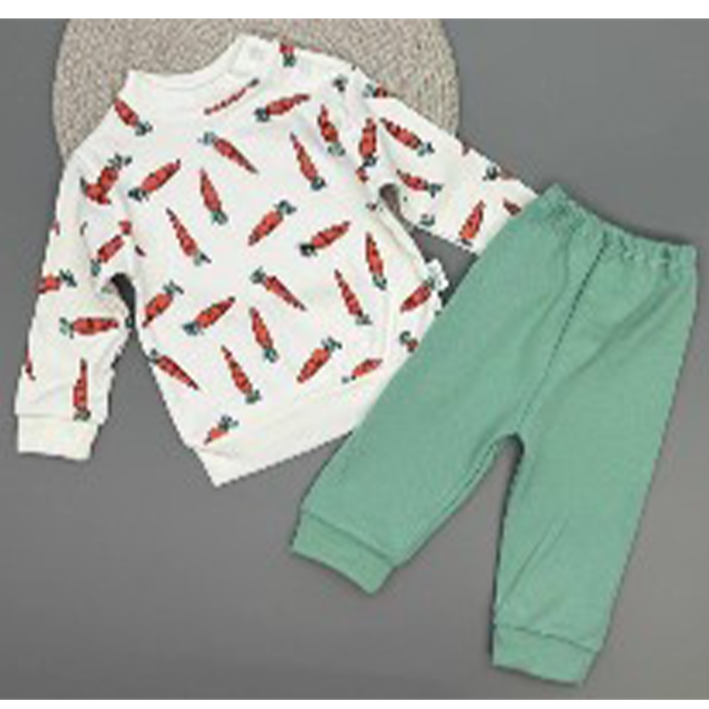 Ceylan Bebe 0009 Bebe Penye Havuç Baskılı Takım 9-18 Ay