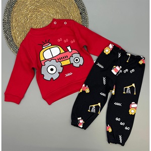 Ceylan Bebe 0009 Erkek Bebe Penye Traktör Baskılı Takım 9-18 Ay