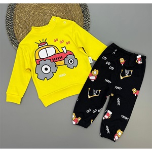 Ceylan Bebe 0009 Erkek Bebe Penye Traktör Baskılı Takım 9-18 Ay