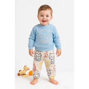 Ceylan Bebe 0009 Bebe Penye Sevimli Tilki Baskılı Takım 9-18 Ay