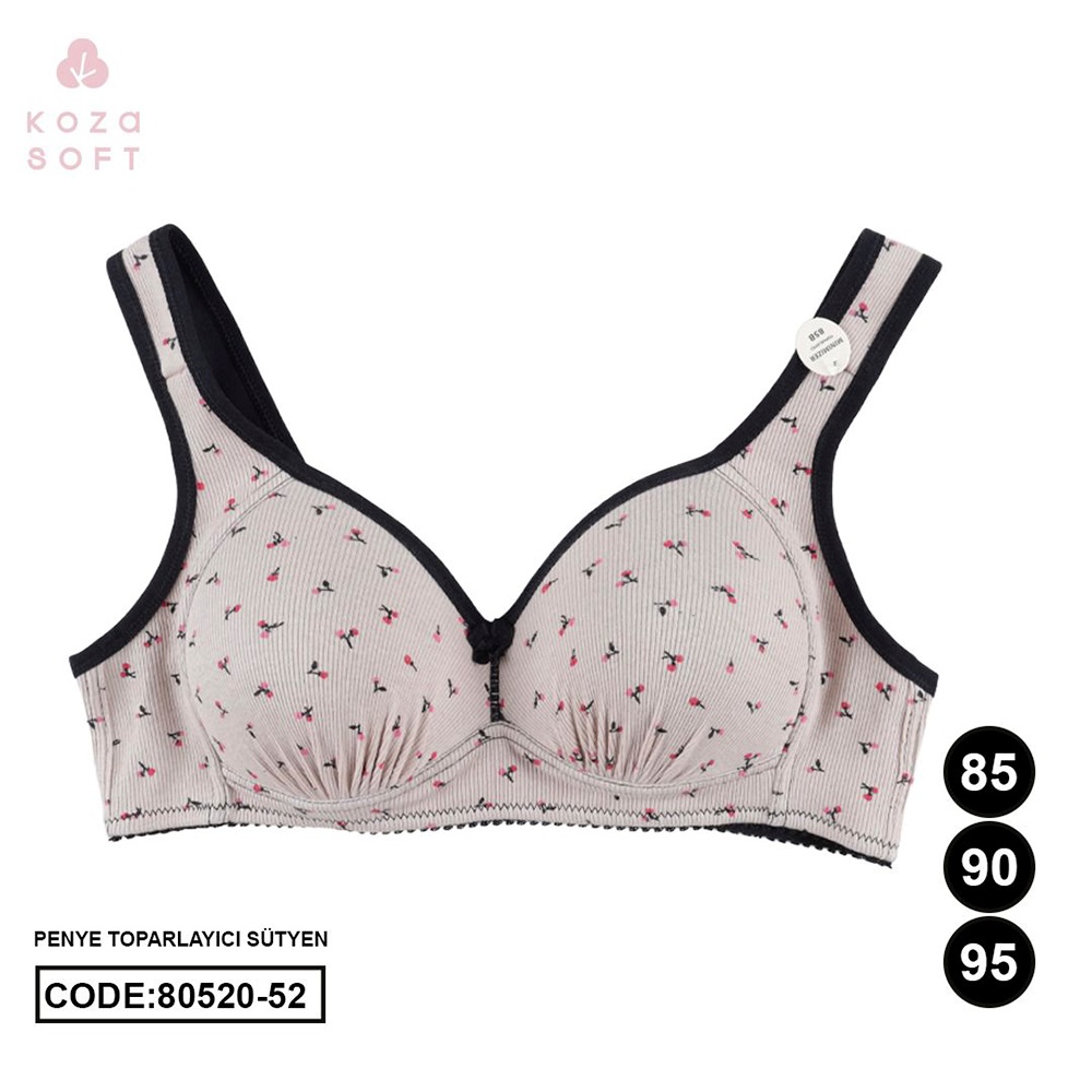 Koza 80520-52 Bayan Penye Desenli Toparlayıcı Sütyen 80-95 - Ten - 80-85-90-95 - 40122-Ten-80-85-90-95