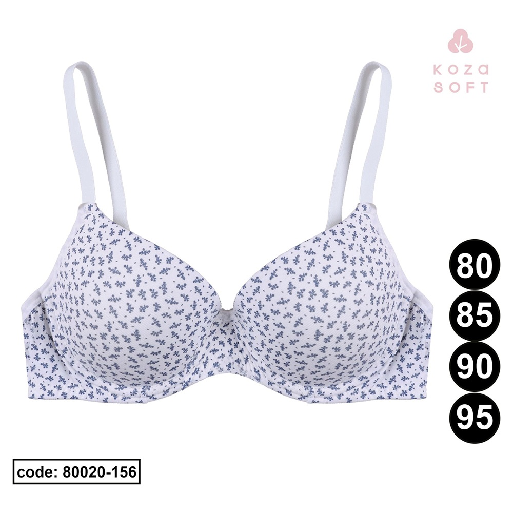 Koza Soft 80020-156 Bayan Desenli Empirme Desteksiz Sütyen 80-95 - Ekru - 80-85-90-95 - 40141-Ekru-80-85-90-95