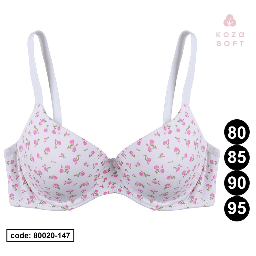 Koza Soft 80020-147 Bayan Desenli Empirme Desteksiz Sütyen 80-95 - Ekru - 80-85-90-95 - 40143-Ekru-80-85-90-95