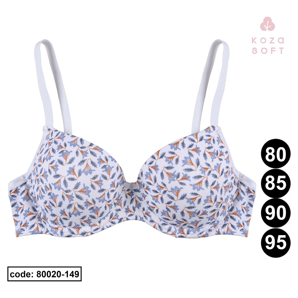 Koza Soft 80020-149 Bayan Desenli Empirme Desteksiz Sütyen 80-95 - Ekru - 80-85-90-95 - 40144-Ekru-80-85-90-95