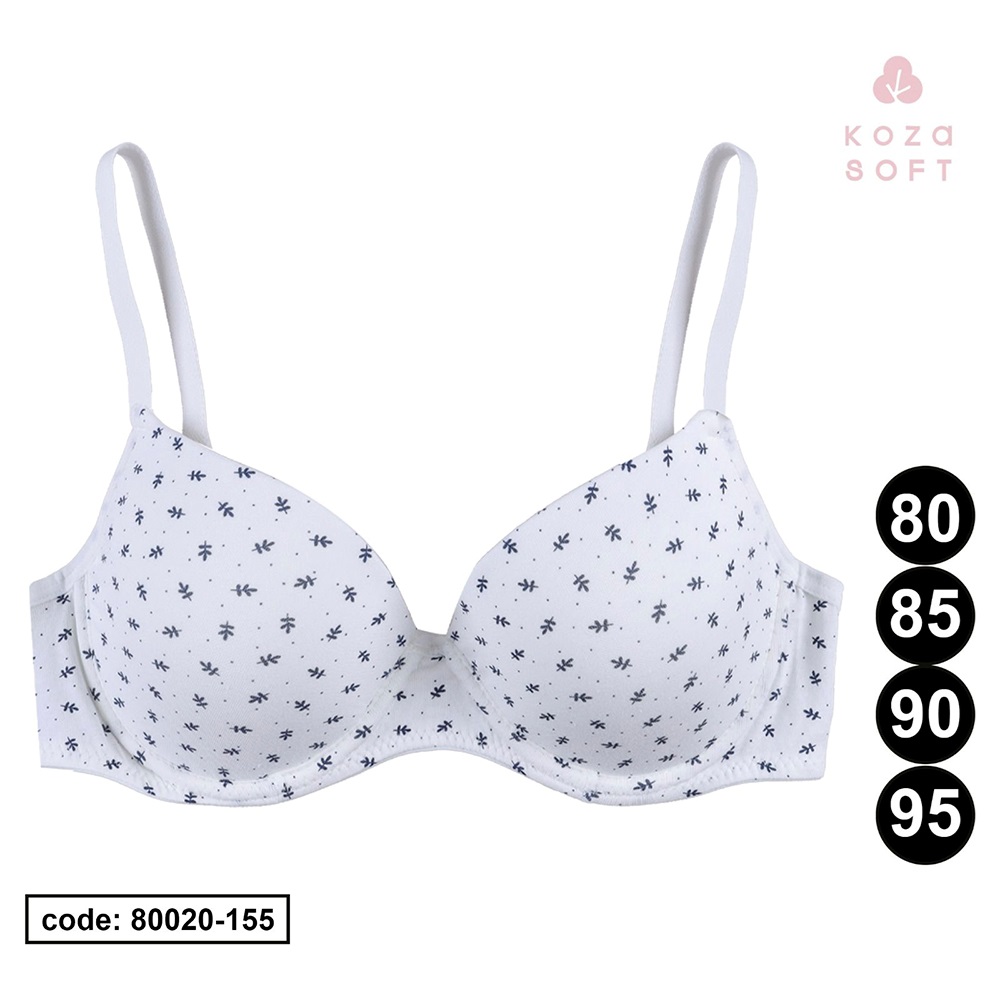 Koza Soft 80020-155 Bayan Desenli Empirme Desteksiz Sütyen 80-95 - Ekru - 80-85-90-95 - 40146-Ekru-80-85-90-95