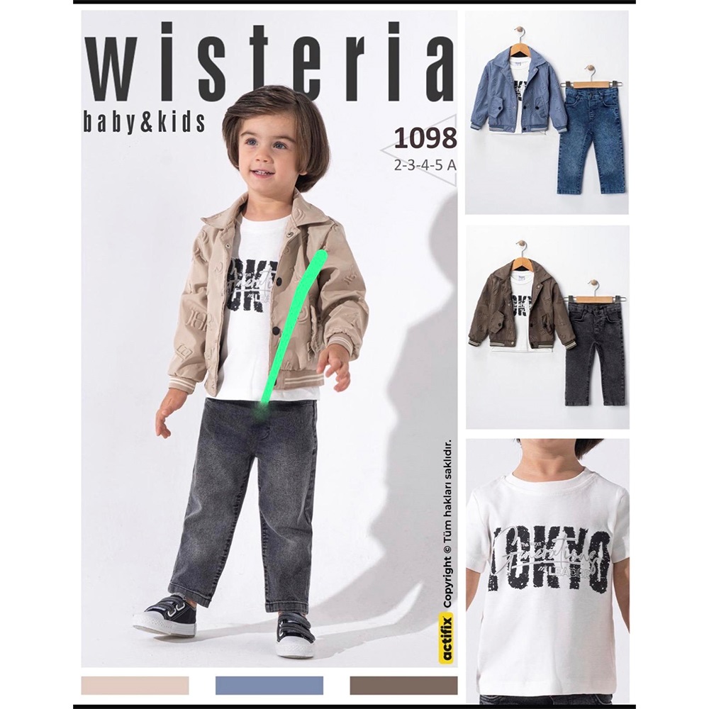 Wisteria Baby 1098 Erkek Çocuk 3 Lü Ceketli Takım 2-5 Yaş