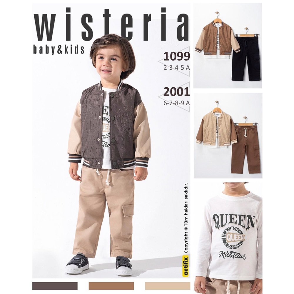 Wisteria Baby 2001 Erkek Çocuk 3 Lü Ceketli Takım 6-9 Yaş