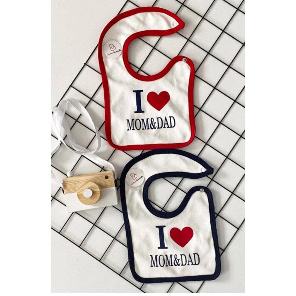 Gıngın Bebe Baskılı Çıtçıtlı Mama Önlüğü 0-3 Ay