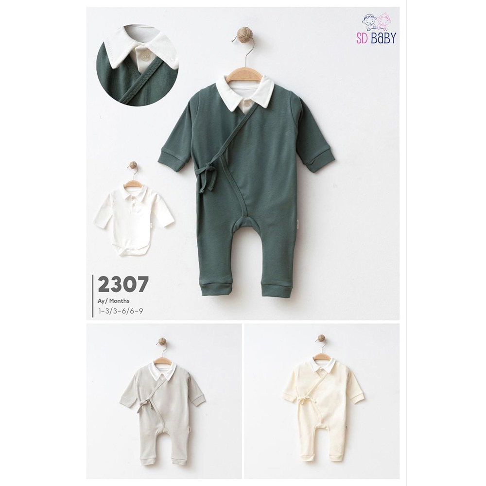 SD Baby 2307 Bebe Penye Yakalı Tulum 3-9 Ay