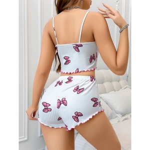 Lily Bianca 13094 Bayan Fantazi Şortlu Takım Gecelik - Beyaz - S-M