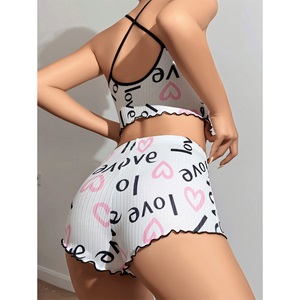 Lily Bianca 13098 Bayan Fantazi Şortlu Takım Gecelik - Beyaz - S-M