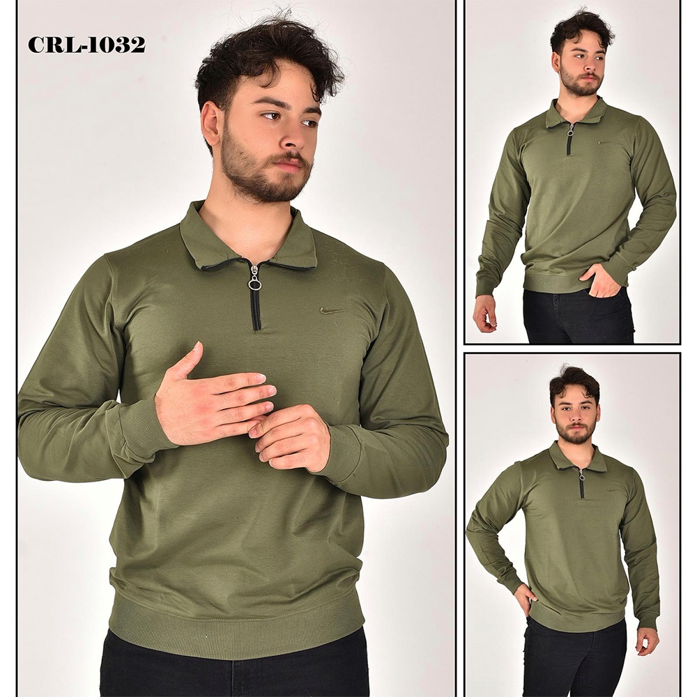 Carella Lıfe 1035 Erkek Kompak 2 iplik Yarım Fermuarlı Yakalı Sweat S-2XL(5 Li)