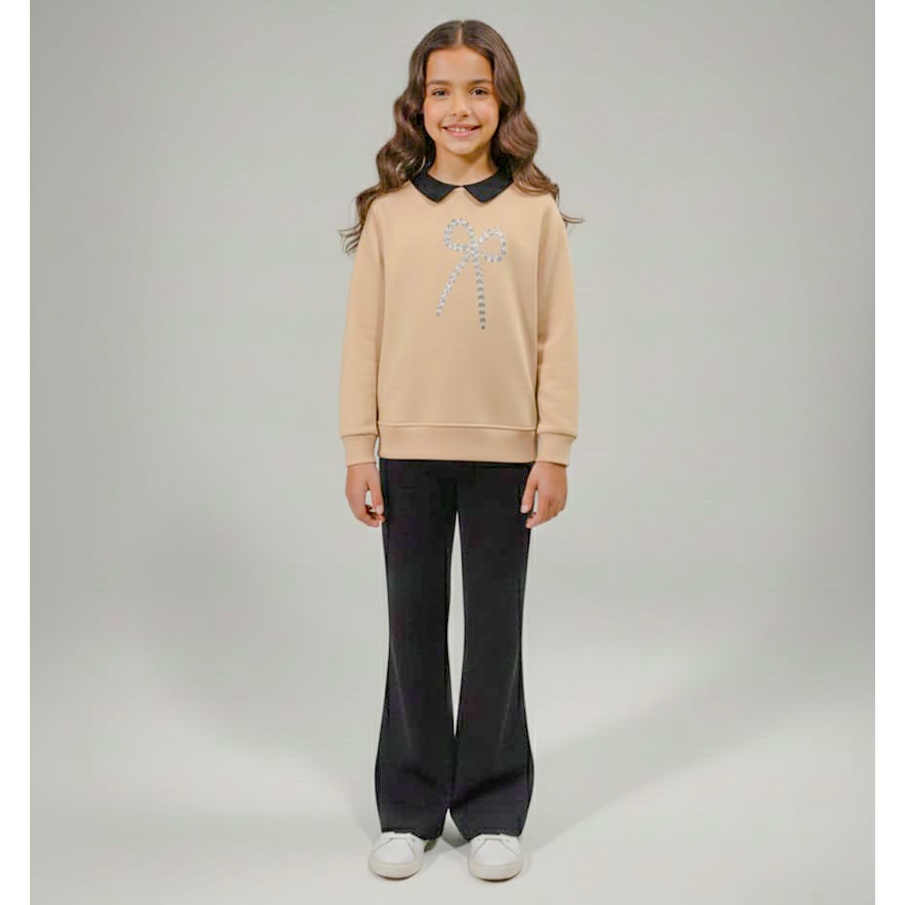 İfba Kids 16006 Kız Çocuk 2 İp Pul Fiyonk Nakışlı İspanyol Takım 5-8 Yaş - Karışık Renk - 5-8 YAŞ