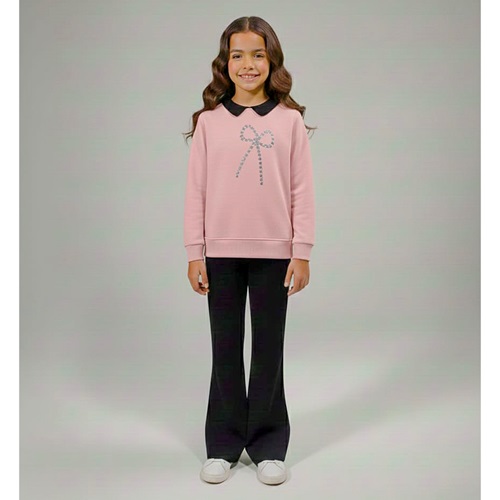 İfba Kids 26006 Kız Çocuk 2 İp Pul Fiyonk Nakışlı İspanyol Takım 9-12 Yaş - Karışık Renk - 9-12 YAŞ