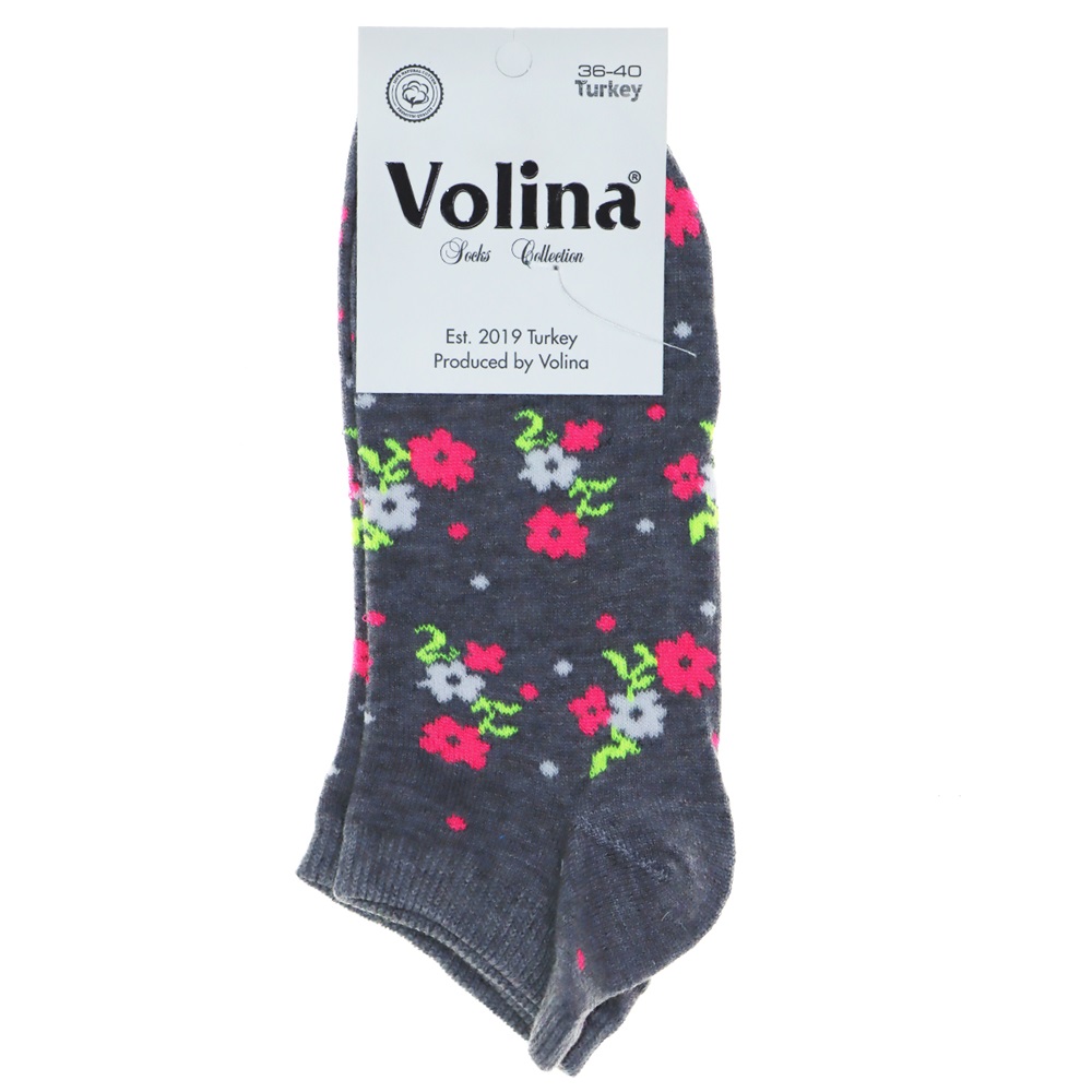 Volina Bayan Desenli Likralı Patik Çorap