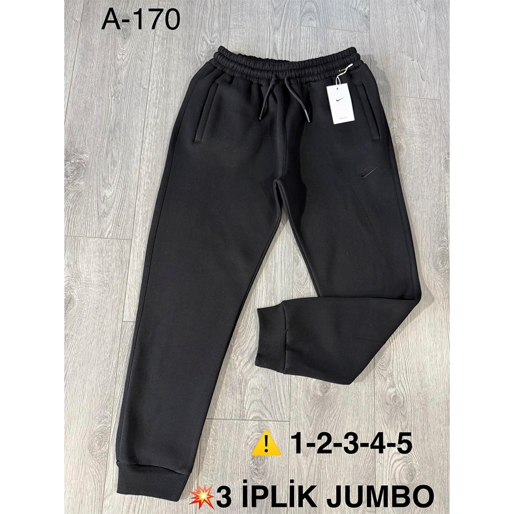 Atrax A-170 Erkek 3 İp Jumbo Paça Ribanalı Eşofman Alt XL-5XL