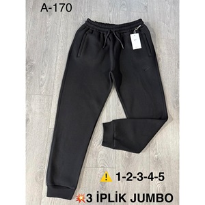 Atrax A-170 Erkek 3 İp Jumbo Paça Ribanalı Eşofman Alt XL-5XL