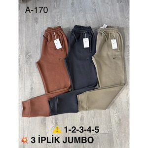 Atrax A-170 Erkek 3 İp Jumbo Paça Ribanalı Eşofman Alt XL-5XL