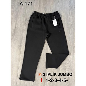 Atrax A-171 Erkek 3 İp Jumbo Açık Paça Eşofman Alt XL-5XL