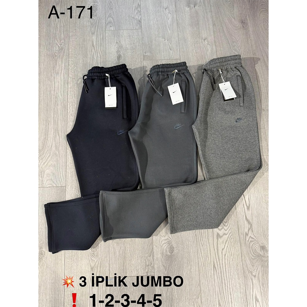 Atrax A-171 Erkek 3 İp Jumbo Açık Paça Eşofman Alt XL-5XL