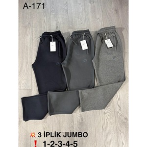 Atrax A-171 Erkek 3 İp Jumbo Açık Paça Eşofman Alt XL-5XL