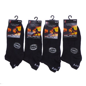 Milano 0129 Bayan Micro Fiber Patik Çorap - Siyah