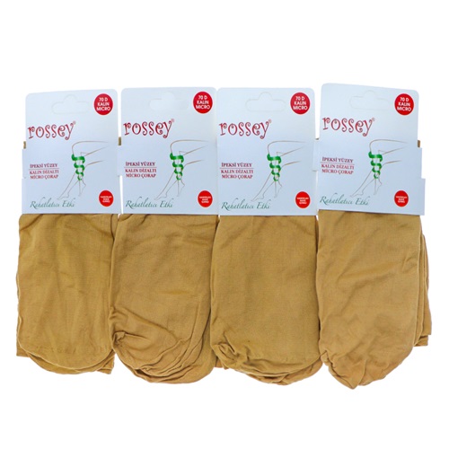 Rossey 0104 Bayan 70 Den Mikro Kalın İpeksi Yüzey Dizaltı Çorap