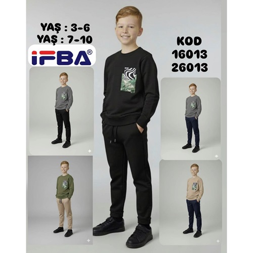 İfba Kids 26013 Erkek Çocuk 2 İp Cep Baskılı Takım 7-10 Yaş - 40632-Karışık Renk -7-10 YAŞ