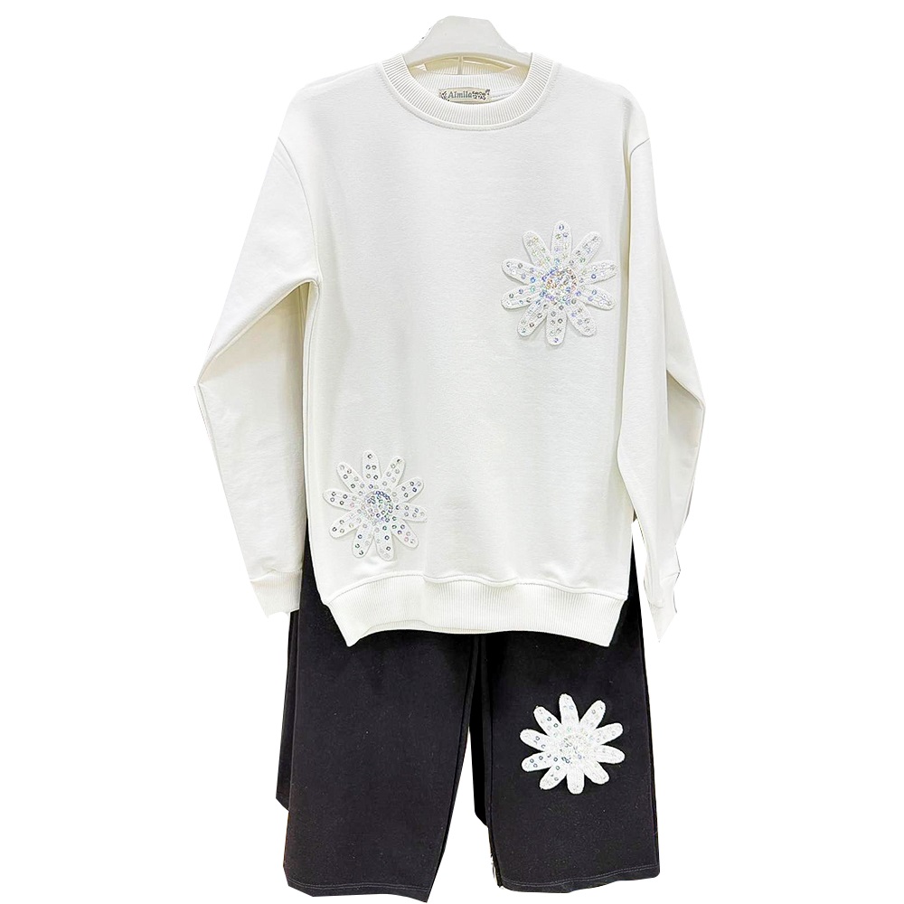 Almila 3052 Kız Çocuk 2 İp Çicek Nakışlı Takım 5-8 Yaş - 40640-Karışık Renk -5-8 YAŞ