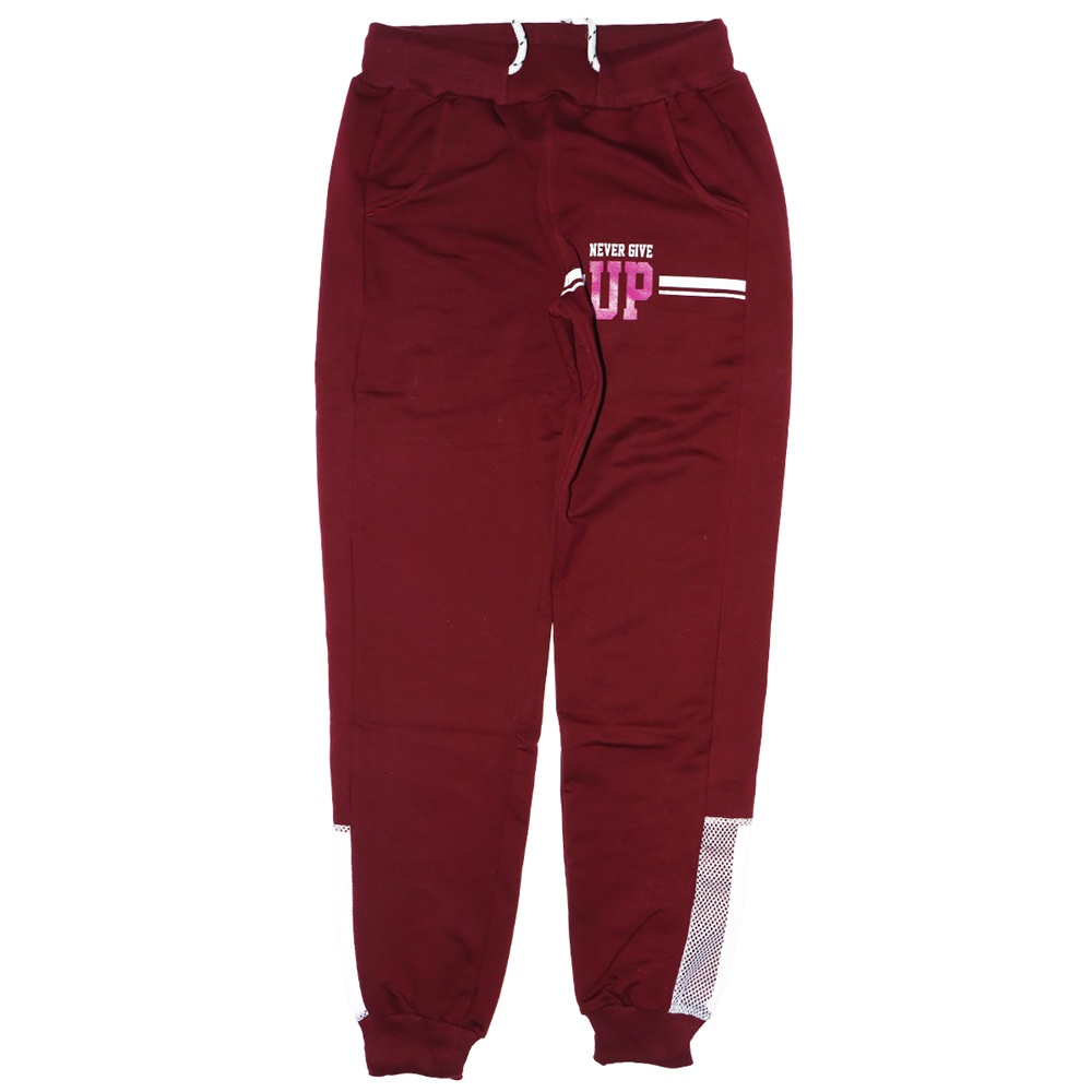 Kız Garson Up Baskılı Fileli Ribana Tek Eşofman Alt 9-12 Yaş