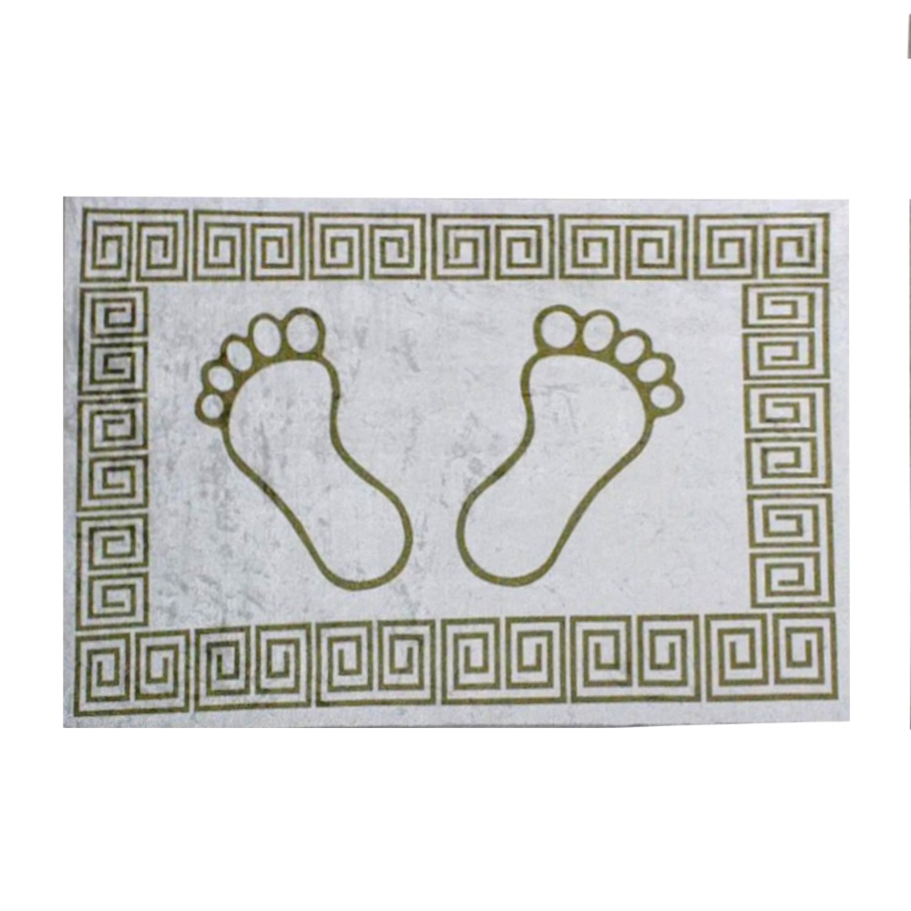 Salev Dijital Kadife Halı Ayak Paspas 40X60 Cm - 40971-Karışık Renk -40X60 CM