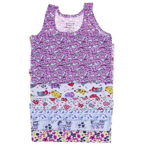 Tutku 0848 Kız Elastan Empirme Geniş Askı Atlet - Karışık Renk - 5