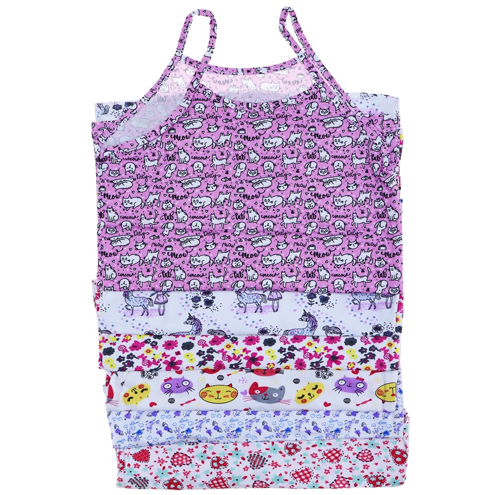 Tutku 0850 Kız Elastan Empirme İp Askı Atlet - Karışık Renk - 6