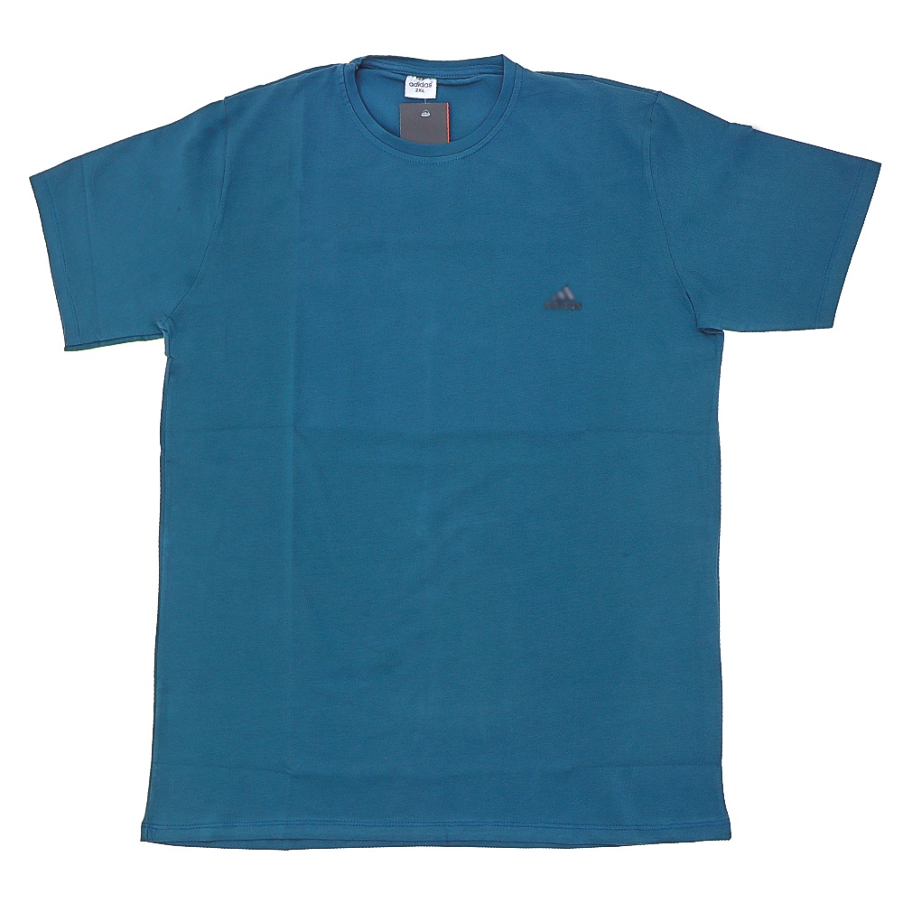 Adidas 1007 Erkek Battal Kompak Likralı Adidas Baskılı Kısa Kol Tişört 2XL-6XL - Karışık Renk - 2XL-6XL