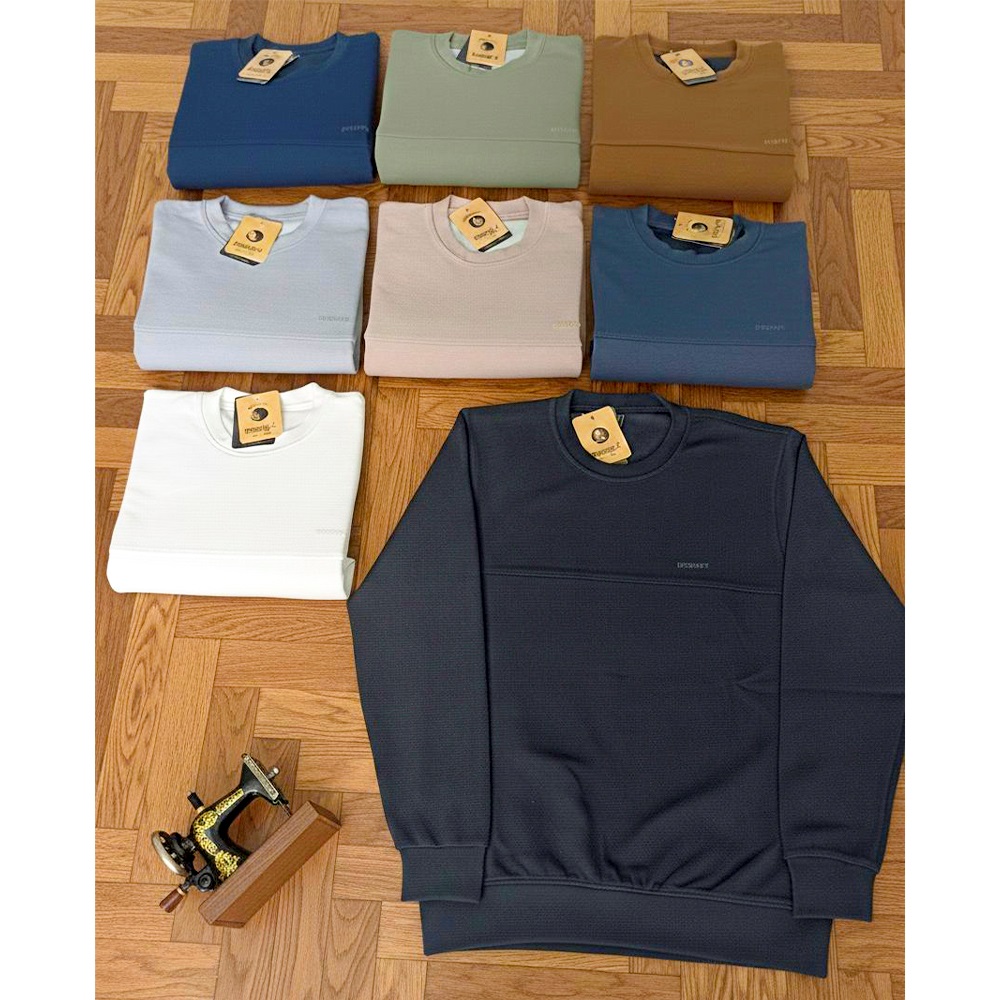 Strongx 00254 Erkek Jakarlı Ottoman Sıfır Yaka Sweat S-2XL - Karışık Renk - S-M-L-XL-2XL