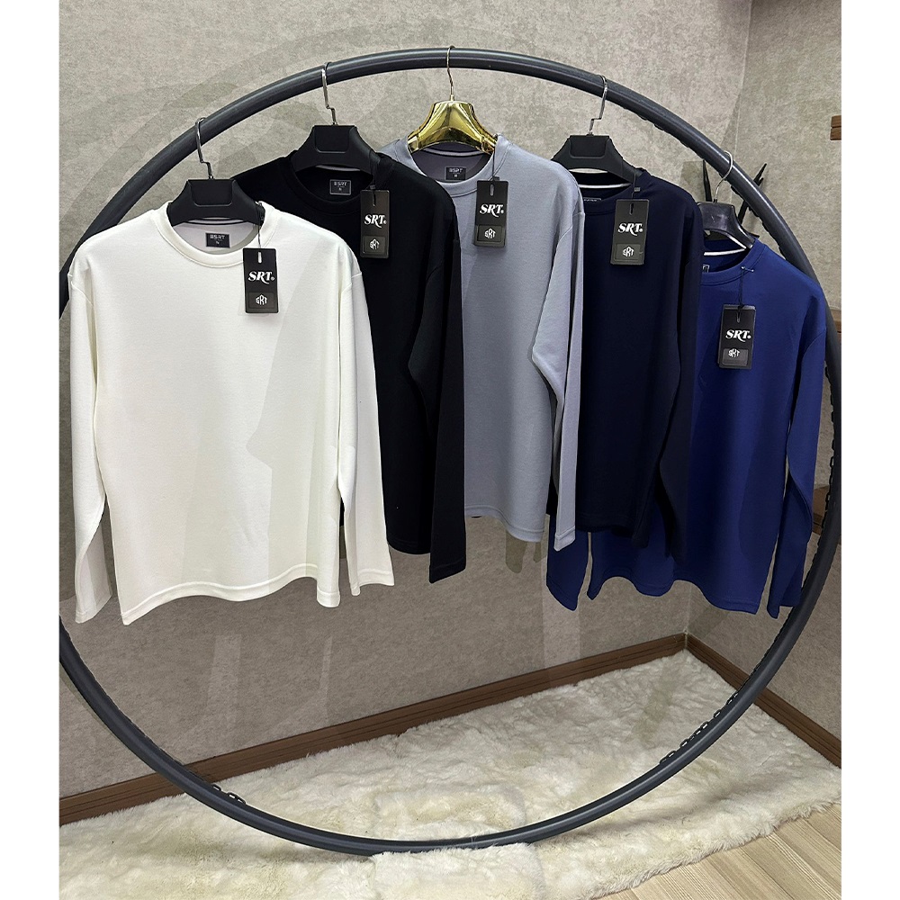Srt 4871 Erkek Modal Sıfır Yaka Uzun Kol Oversıze Sweat S-2XL - Karışık Renk - S-M-L-XL-2XL