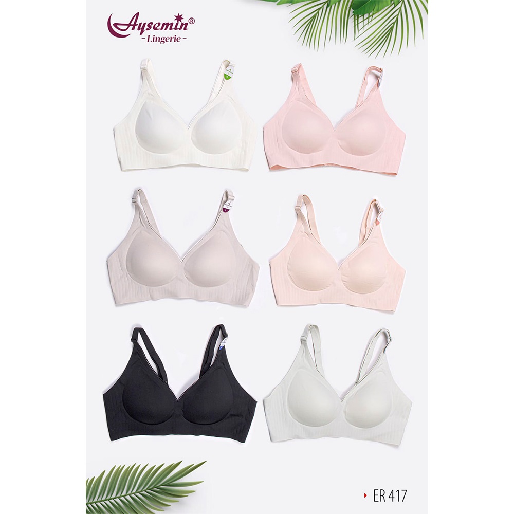 Aysemin ER417 Bayan Ön ince Tül Detaylı Lazer Kesim Petli Sütyen S-XL