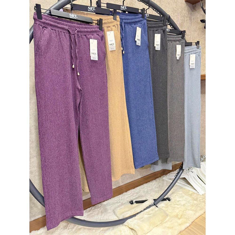 Srt P2386 Bayan Panama Palazzo Geniş Paça Tek Alt Alt S-2XL