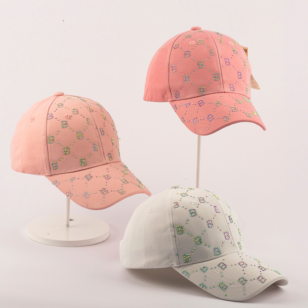 Kitti P-Y26200-06 Kız Çocuk Taş Baskılı Kep Şapka 5-8 Yaş