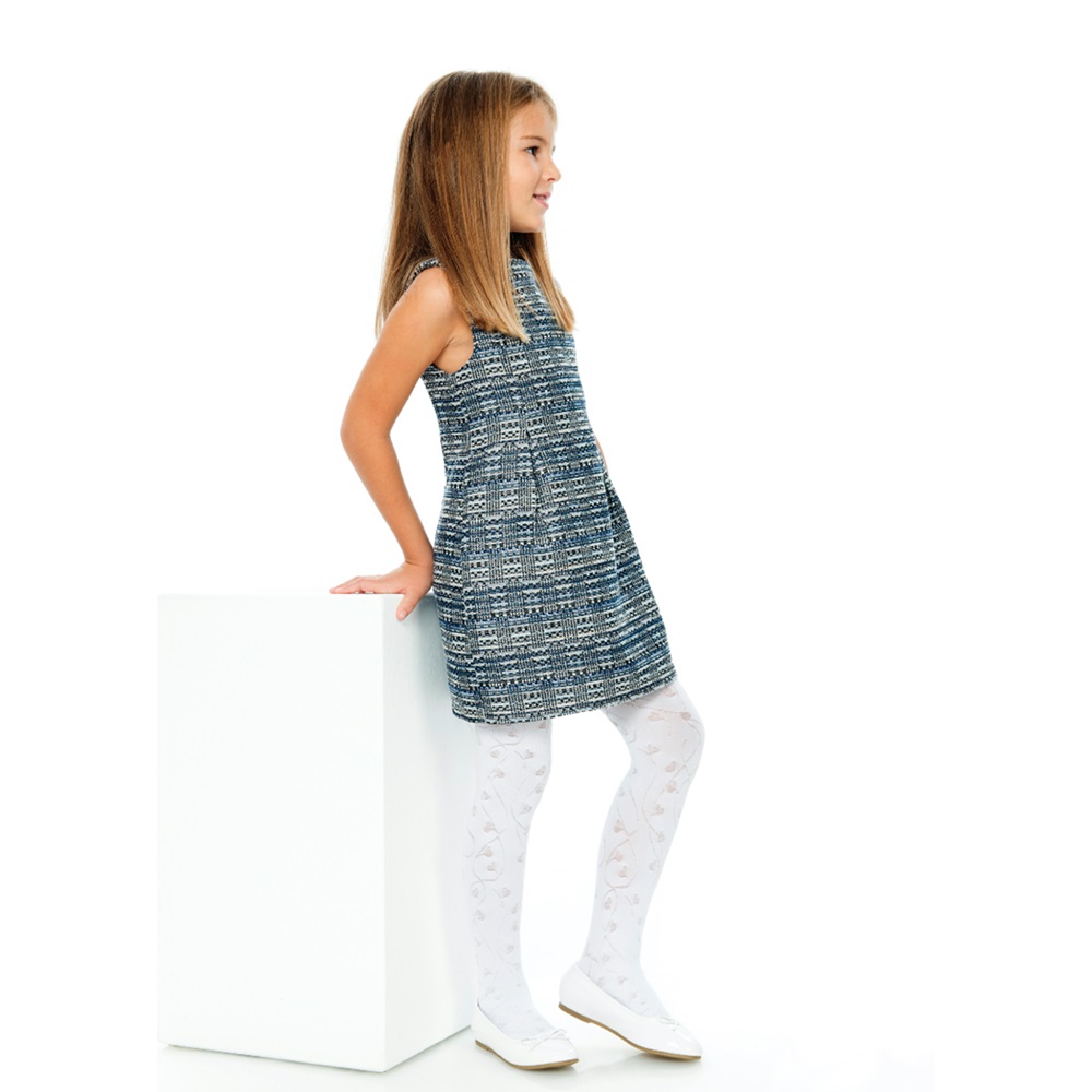 Bella Calze 8132 Kız Çocuk Desenli Floş Külotlu Çorap