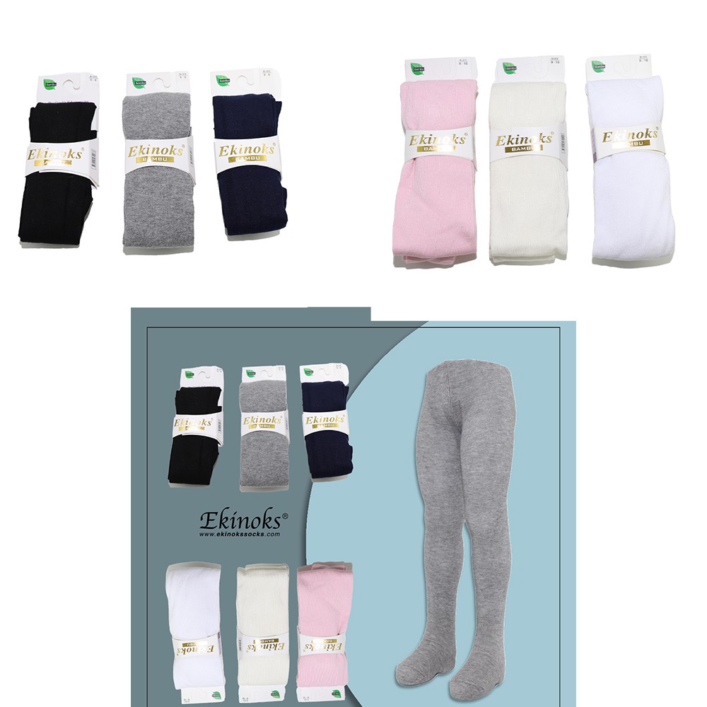 Ekinoks Kız Çocuk Bambu Düz Külotlu Çorap - 1-2 YAŞ