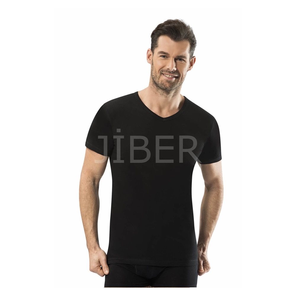 Jiber 112 Erkek V Yaka Kısa Kol Fanila