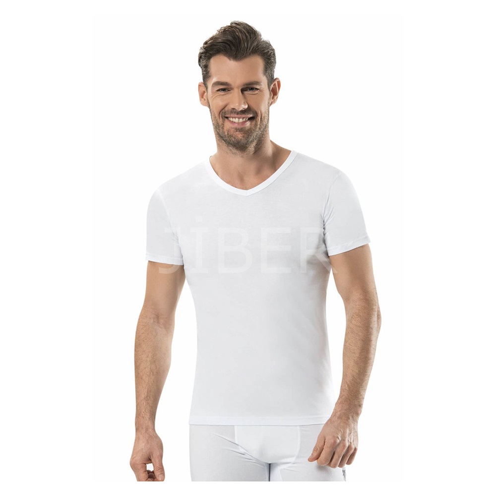 Jiber 112 Erkek V Yaka Kısa Kol Fanila