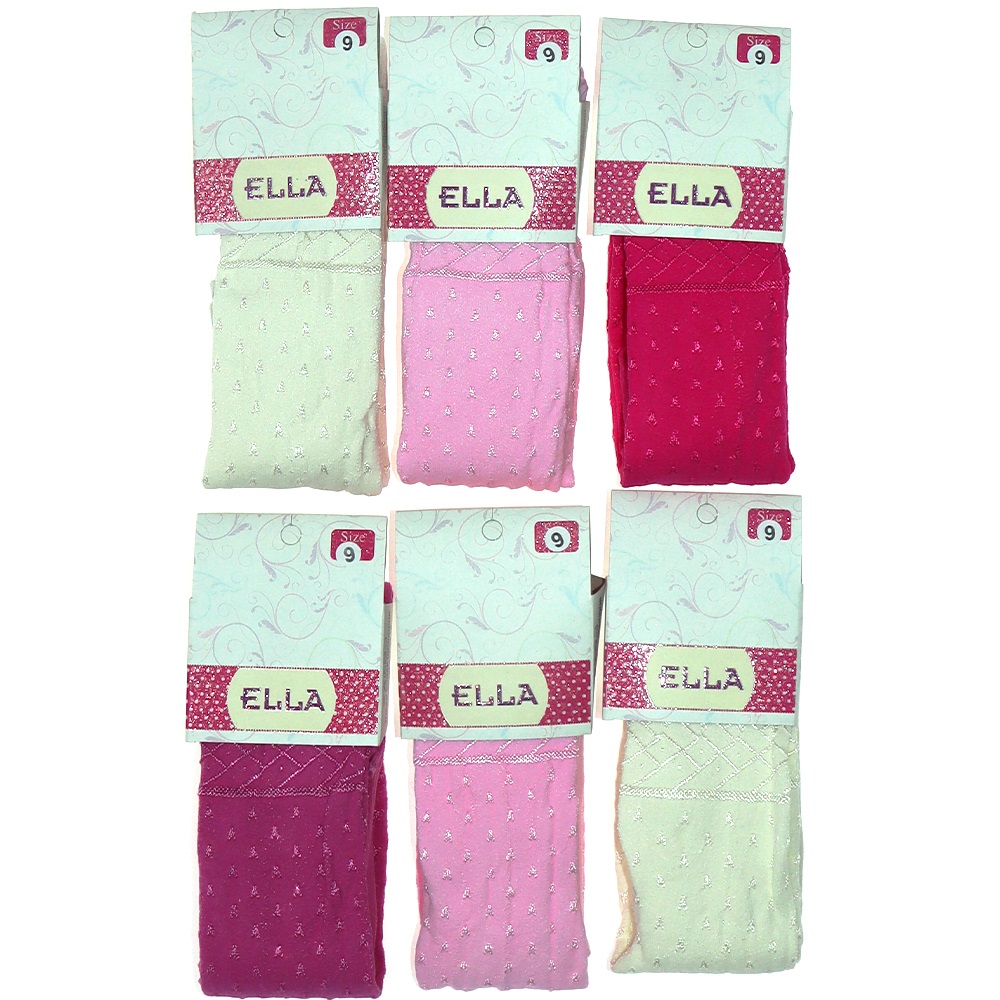 Ekinoks Kız Çocuk Filoşlu Külotlu Çorap - Karışık Renk - 3-4 YAŞ