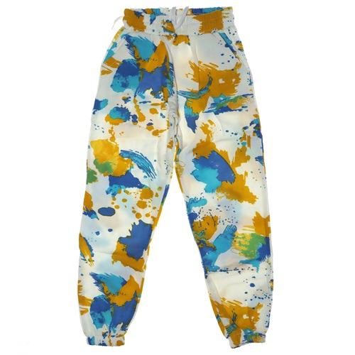 215003-1 Kız Şardonlu Garson Batik Desenli Paça Lastikli Tek Alt 9-12 Yaş