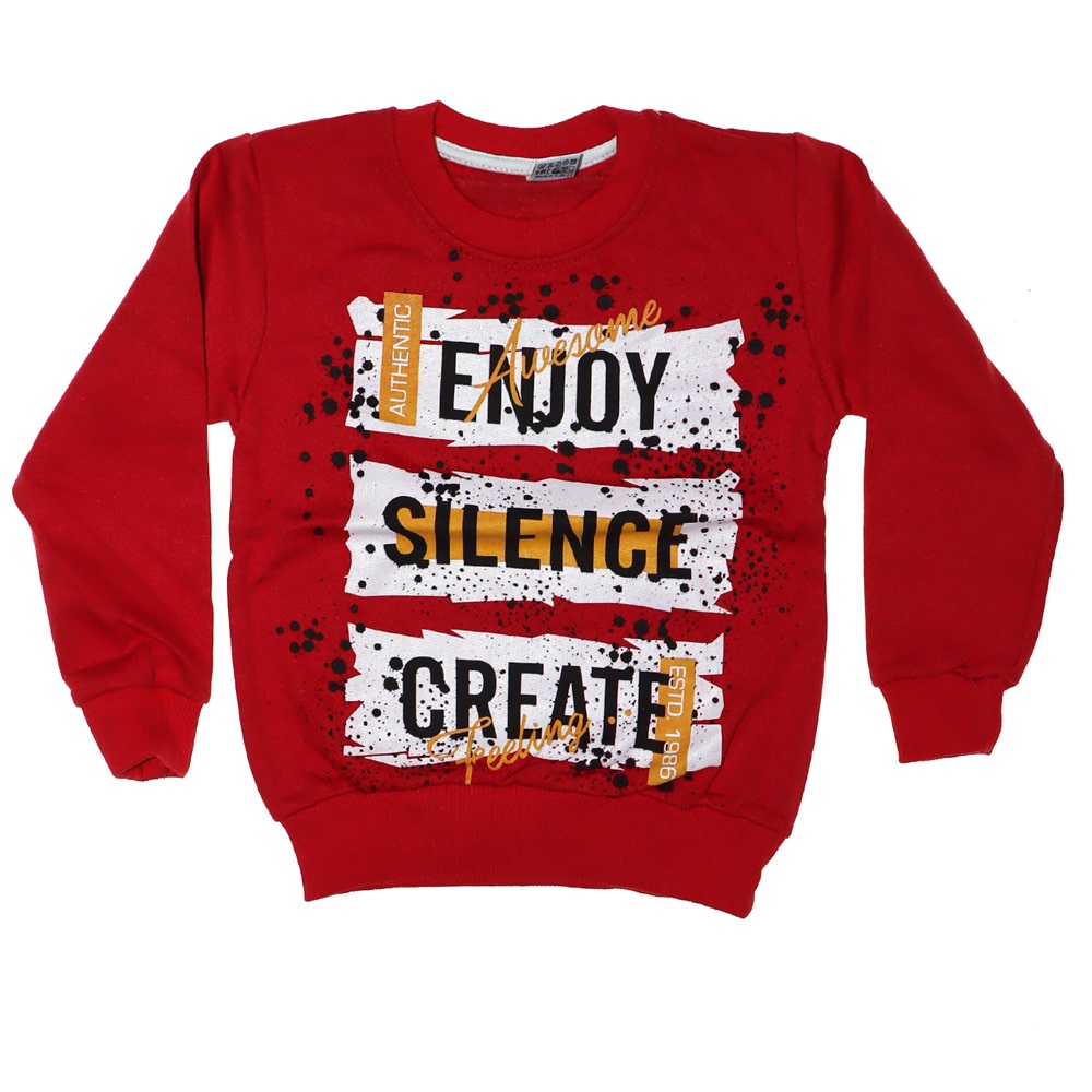 2701 Erkek Çocuk Enjoy Desenli Sweat 7-8-9-10 Yaş